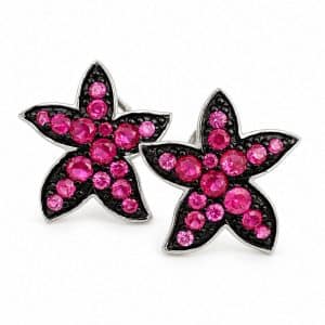 Pendientes de plata de estrella marina