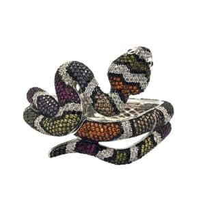 Brazalete serpiente en plata