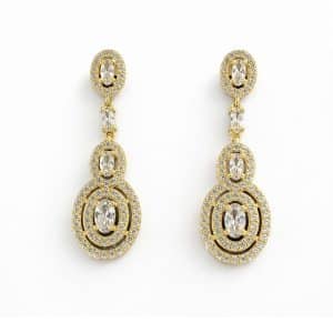Pendientes de plata diseño tres óvalos articulados