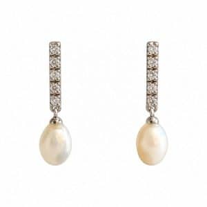 Pendientes de perilla con barreta y perilla